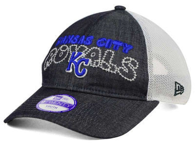 Kansas City Royals Youth Adjustable Denim Stitcher 9FORTY Hat by New Era