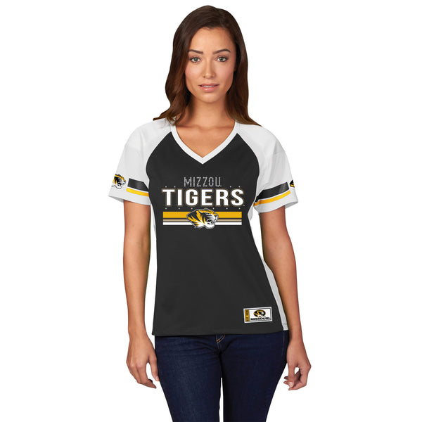 Missouri Tigers Draft Me Ladies V Neck T Shirt by Majestic