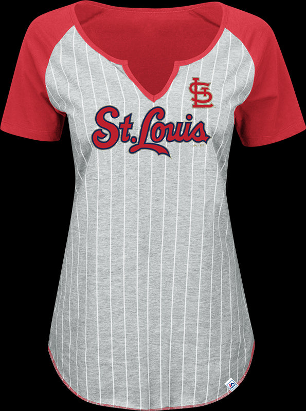 St. Louis Cardinals Ladies From The Stretch Fashion T-Shirt by Majestic