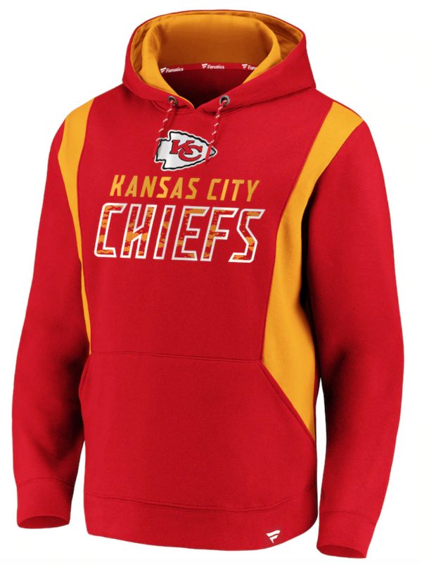 Kansas City Chiefs Big & Tall Iconic Color Block Pullover Hoodie by Fanatics
