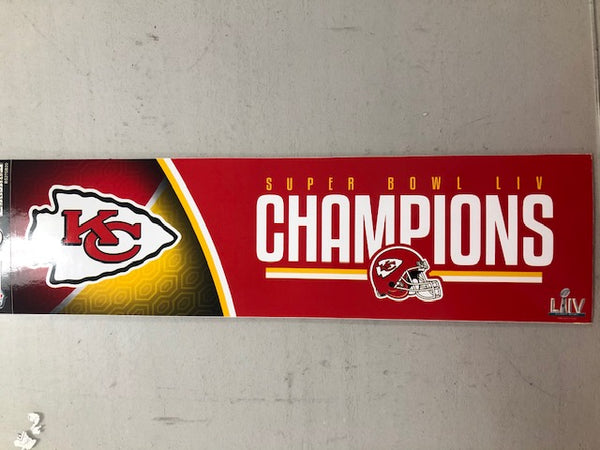 Kansas City Chiefs SB Champs Bumper Sticker