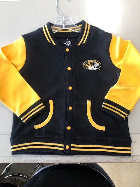 Mizzou Tigers Black/Gold Toddler Varsity Jacket