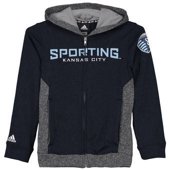 Sporting Kansas City Kids Full Zip Hooded Sweatshirt by adidas