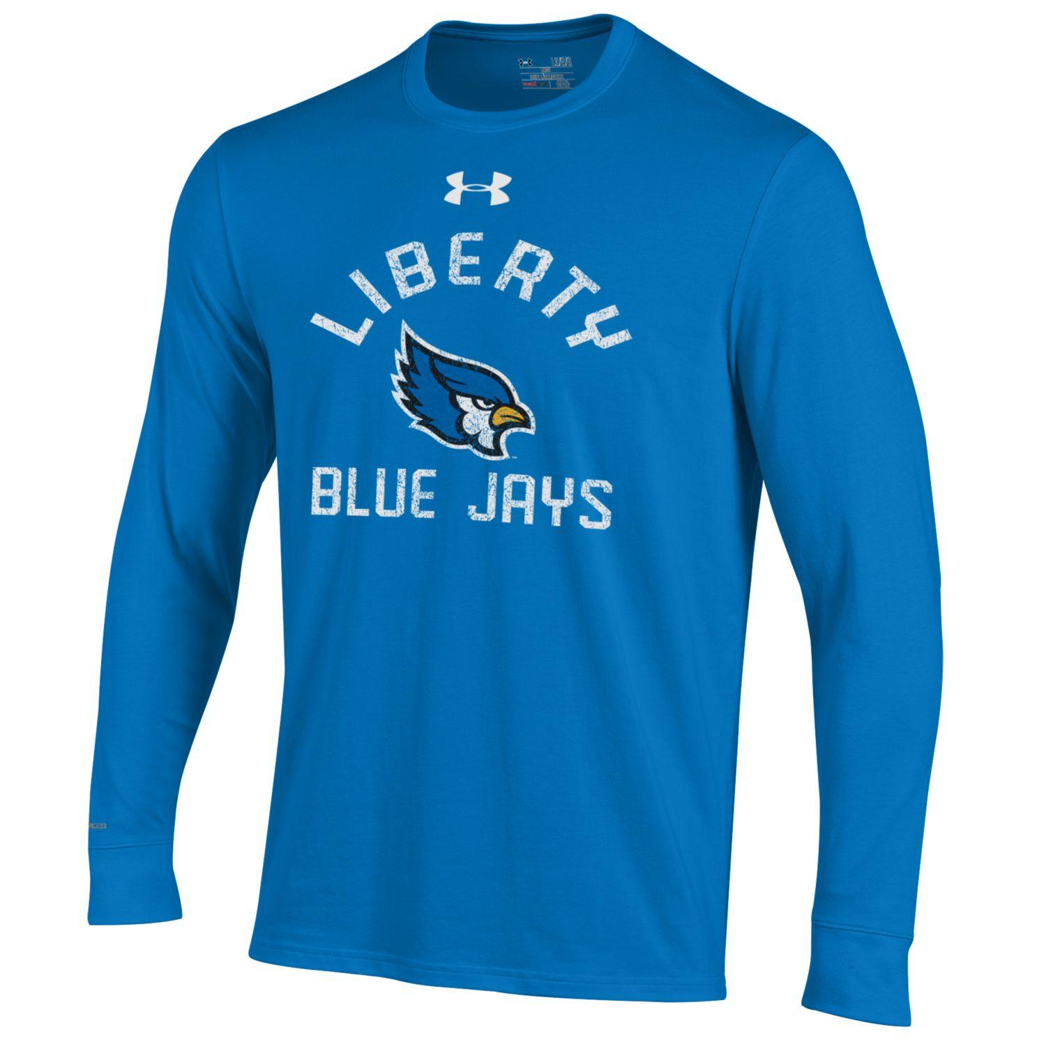 Liberty Blue Jays Circle Logo Long Sleeve Charged Cotton Royal T