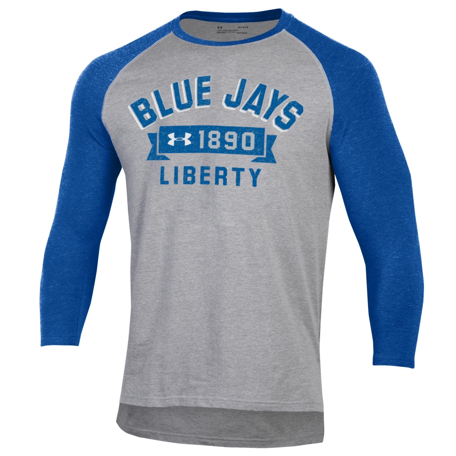 Liberty Blue Jays Arched Banner Baseball Raglan T-Shirt by Under Armou