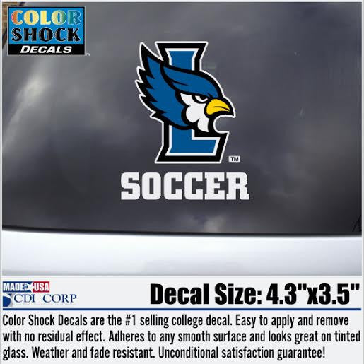 Liberty Blue Jays Soccer Color Shock Decal