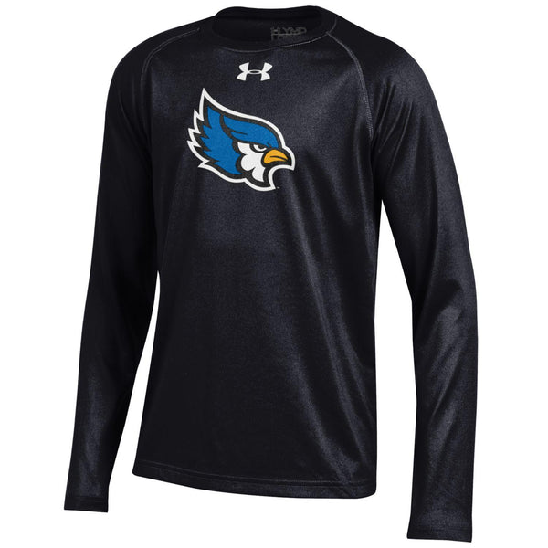Liberty Blue Jays Youth Black Long Sleeve Performance NuTech T-Shirt by Under Armour