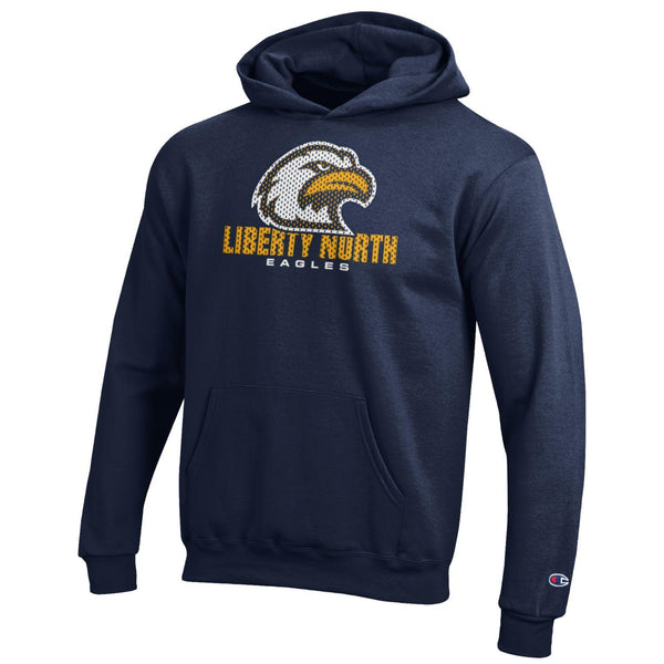 Liberty North Eagles Youth Eagles Logo Powerblend Pullover Hooded Sweatshirt by