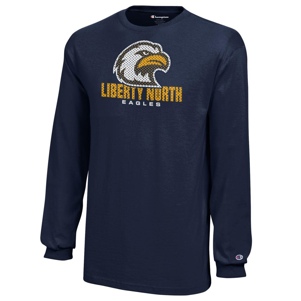 Liberty North Eagles Youth Eagles Logo Powerblend Long Sleeve T-Shirt by Champio