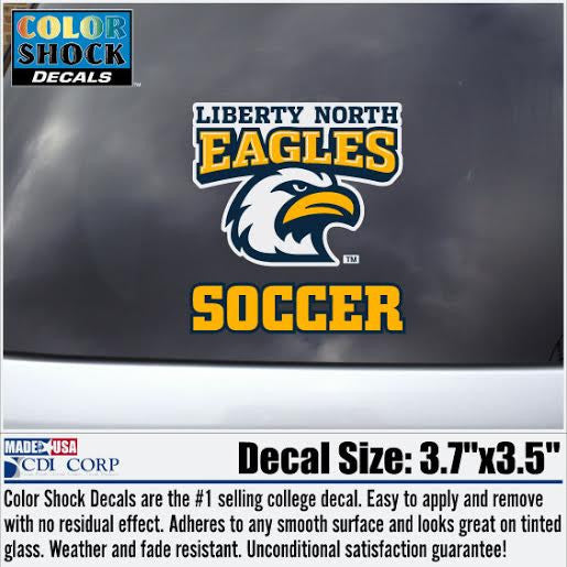 Liberty North Eagles Soccer Color Shock Decal