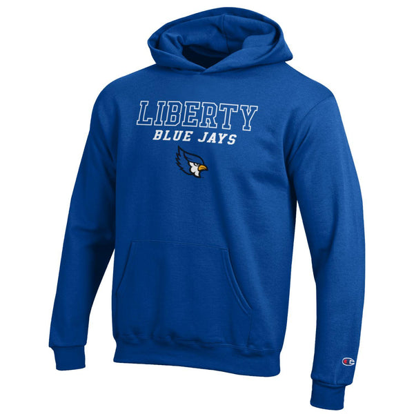 Liberty Blue Jays Youth Powerblend Pullover Hooded Sweatshirt by Champion