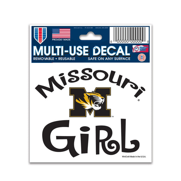 University of Missouri Girl Multi-Use Decal 3" x 4" by Wincraft