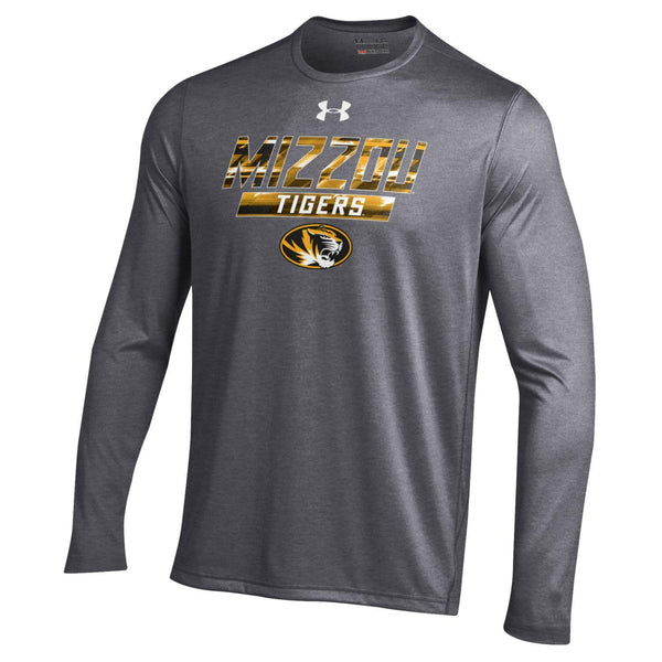 Missouri Tigers Long Sleeve Carbon Heather Long Sleeve Tech Tee by Under Armour