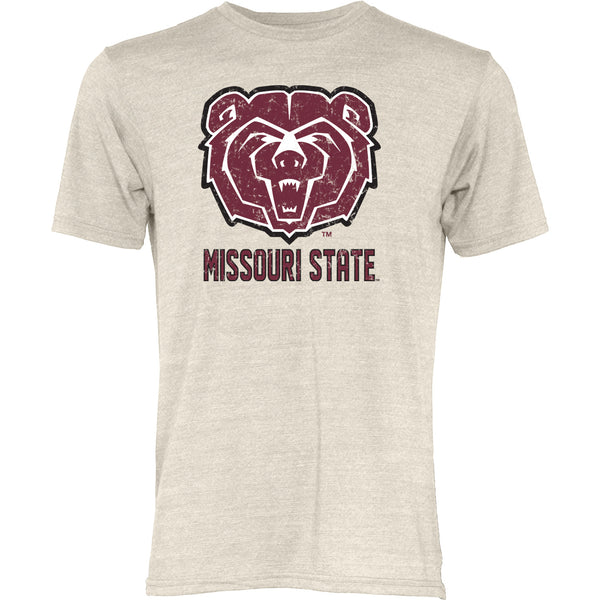 Missouri State University Tri Blend Oatmeal Big Mascot T-Shirt by Blue 84