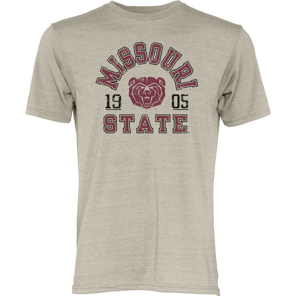 Missouri State University Tri Blend Oatmeal University T-Shirt by Blue 84