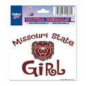 Missouri State University Missouri State Girl 3"x4" Ultra Decal