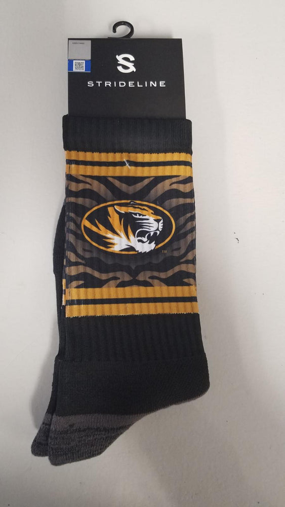Missouri Tigers Athletic Crew Socks by Strideline