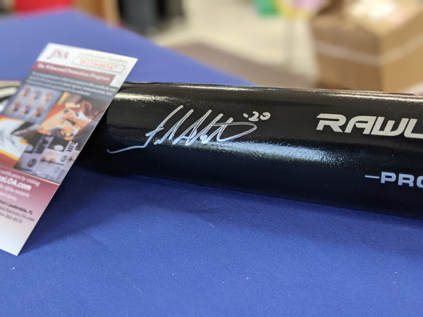 Kansas City Royals Frank White Signed Autographed Black Bat JSA