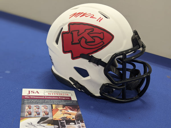 Kansas City Chiefs Marquez Valdes-Scantling Signed Lunar Eclipse Mini Helmet JSA