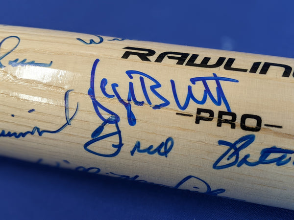 Kansas City Royals George Brett +8 Former Royals Players Signed Autographed Blonde Bat JSA