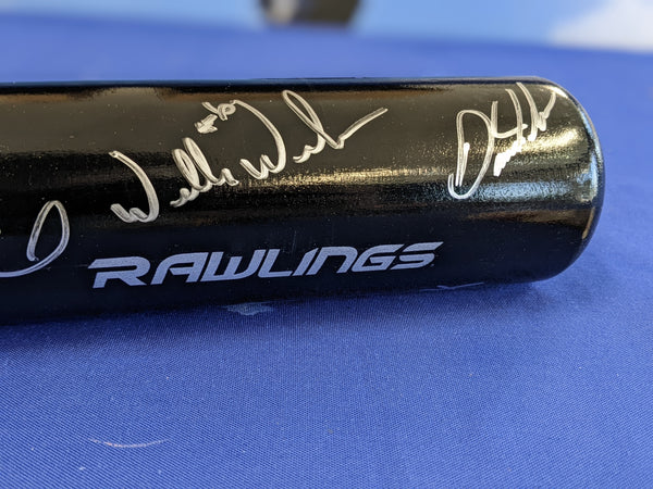 Kansas City Royals George Brett +8 Former Royals Players Signed Autographed Black Bat JSA