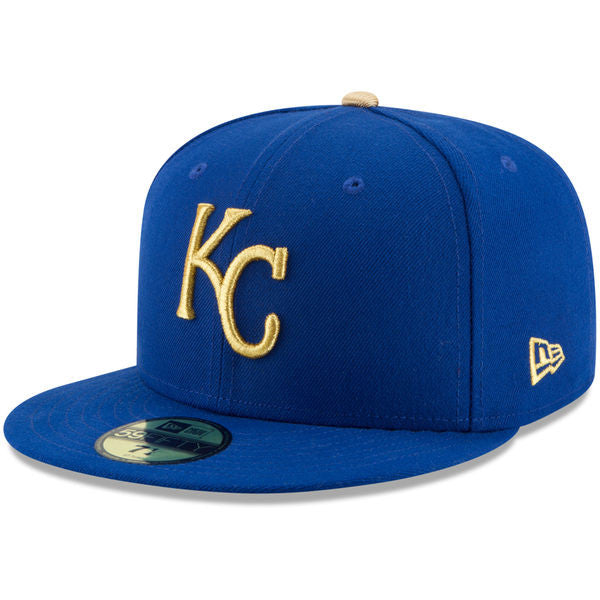 Kansas City Royals 2017 Gold Team Classic 5950 Fitted Hat by New
