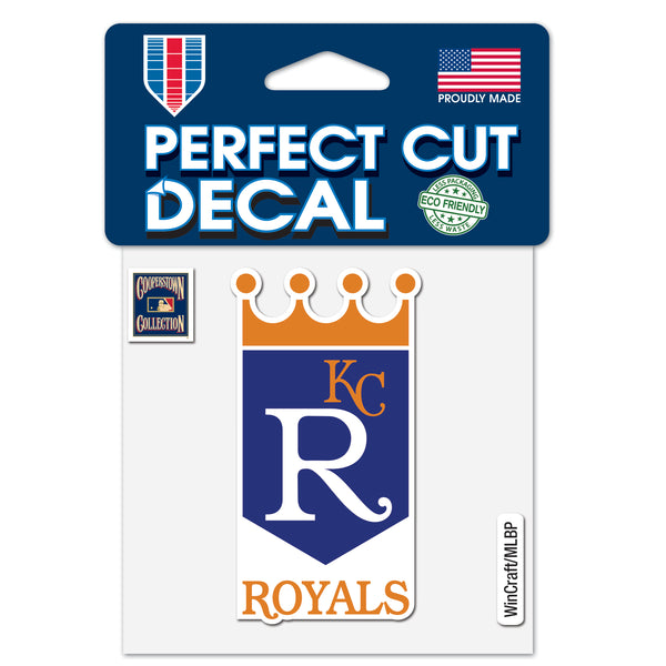 Kansas City Royals / Cooperstown Perfect Cut Color Decal 4" x 4"