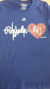 Kansas City Royals Girls 7-16 Heart Beat T-Shirt by Outerstuff