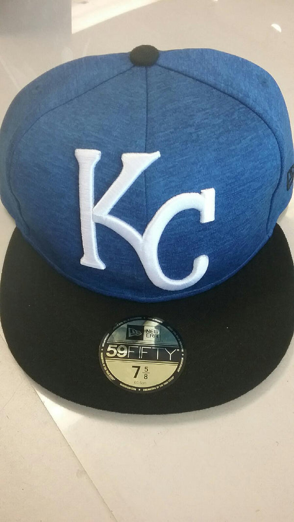 Kansas City Royals Heather Huge Fit Fitted 59FIFTY hat by New Era