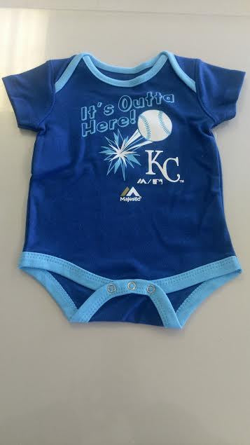 Kansas City Royals Outta Here Infant Onesie by Outerstuff