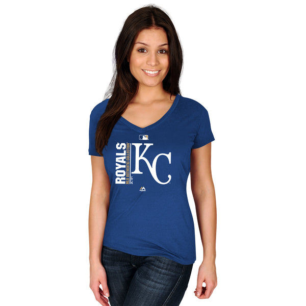 Kansas City Royals Ladies Team Icon V-Neck Short Sleeve T-Shirt by Majestic