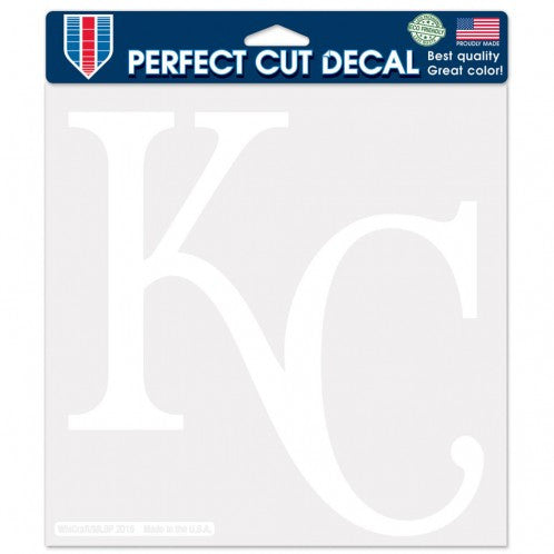 Kansas City Royals White 8"x 8" Perfect Cut Decal by Wincraft