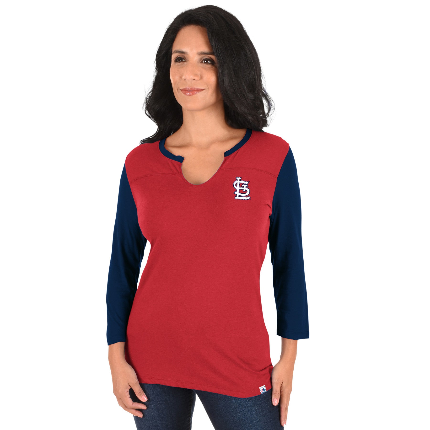 St. Louis Cardinals Ladies Above Average 3/4 Sleeve T-Shirt by