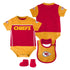 Kansas City Chiefs 3 Piece Bodysuit Set Newborn & Infant