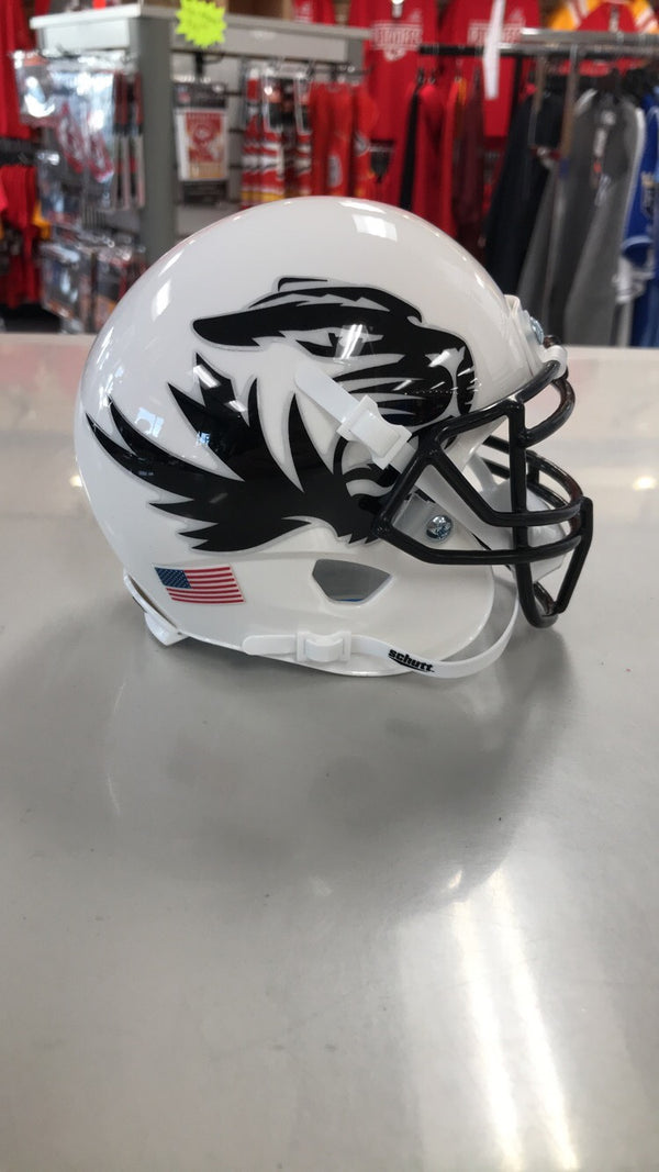 Missouri Tigers White w/ Big Black Tiger Schutt Mini Authentic helmet