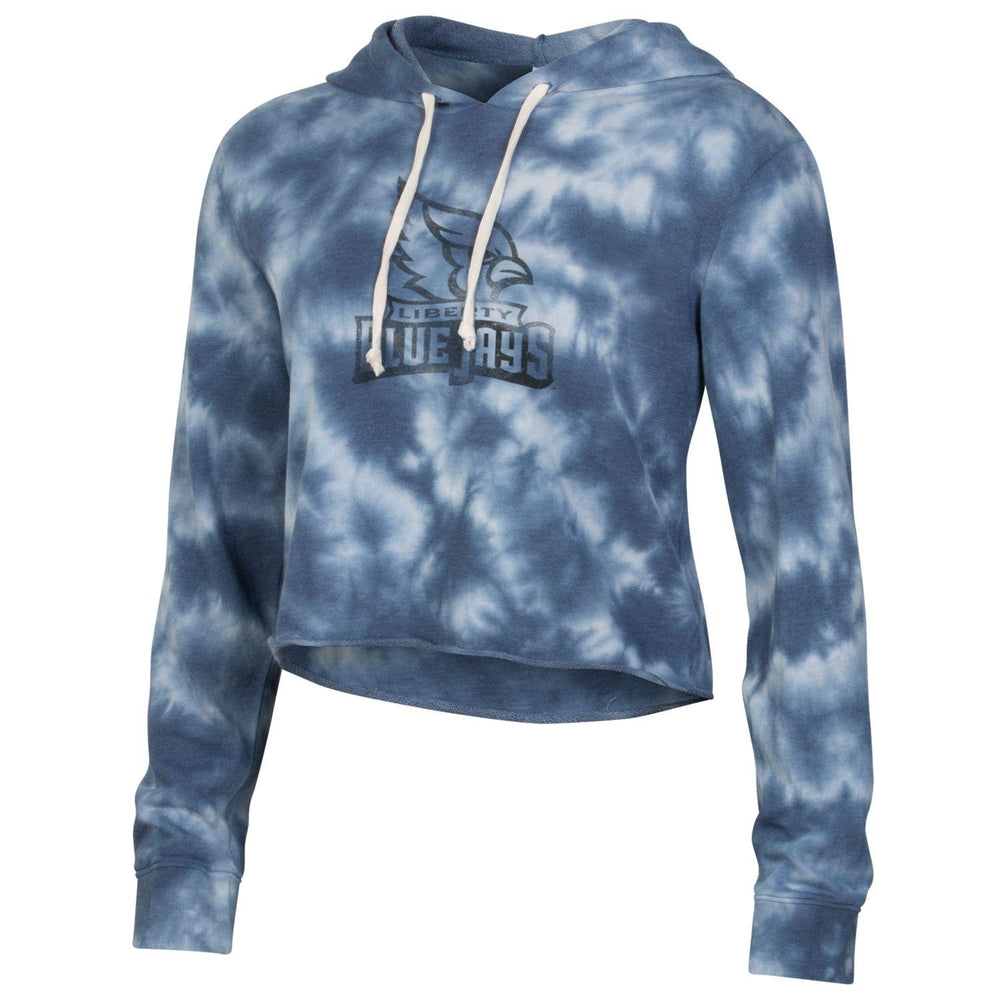 Liberty Blue Jays  ROYAL TIE DYE TERRY CROPPED Hoodie - Gear For Sports