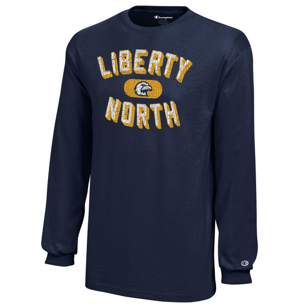 Liberty North Eagles MARINE NAVY YOUTH LS T-Shirt by Champion
