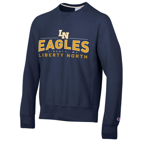 Liberty North Eagles VINTAGE WASH MIDNIGHT NAVY Crew Sweatshirt - Champion