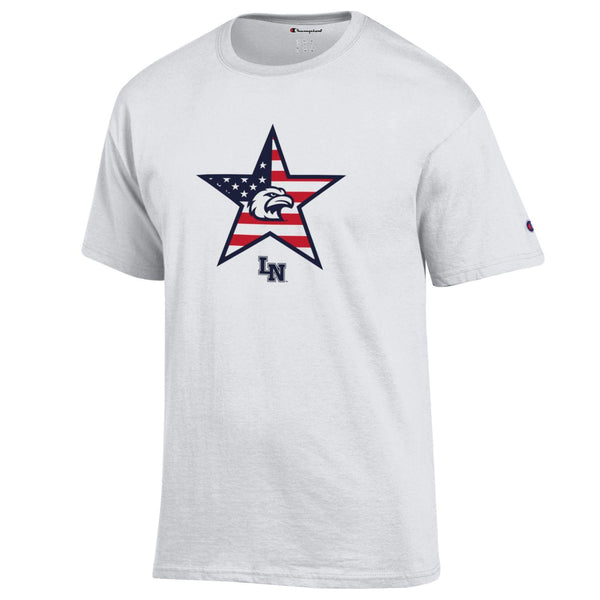 Liberty North Eagles Stars and Flag T-Shirt - Champion