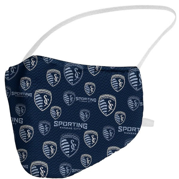 Sporting KC Adult All Over Logo Face Covering by Fanatics