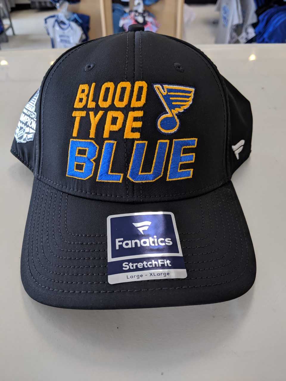 St. Louis Blues Spell Out Fitted Hat Size S/M NHL Official Licensed Blue  Cap NEW