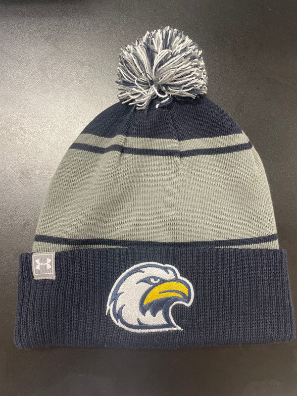 Liberty North Eagles Midnight Navy Pom Beanie Hat - Under Armour