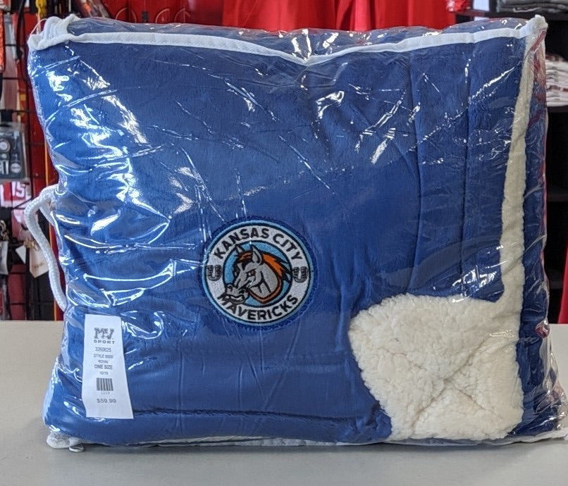 Kansas City Mavericks Blue Mink Sherpa 50" x 60" Ultimate Blanket