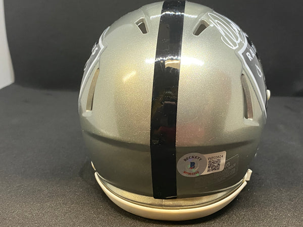 Las Vegas BO JACKSON Signed Raiders FLASH Mini Speed Replica Helmet - BECKETT