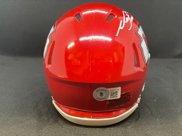 Kansas City Chiefs NEIL SMITH Signed Chiefs RED Mini Speed Replica Helmet - BECKETT
