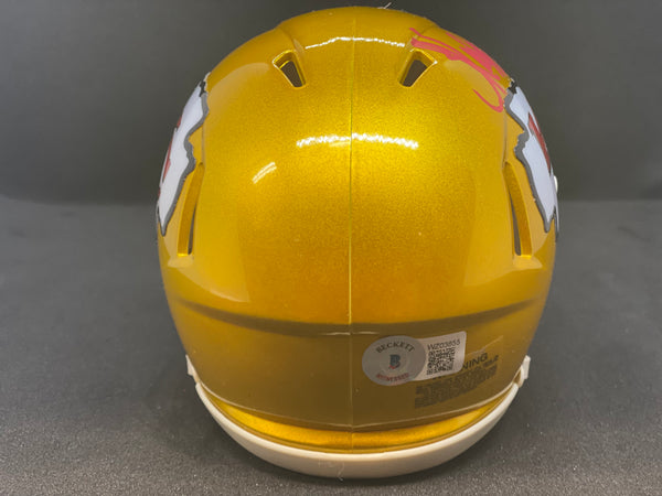 Kansas City Chiefs MARCUS ALLEN Signed Chiefs FLASH Mini Speed Replica Helmet - BECKETT