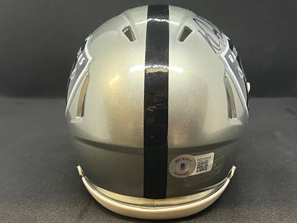 Las Vegas BO JACKSON Signed in Black Raiders FLASH Mini Speed Replica Helmet - BECKETT