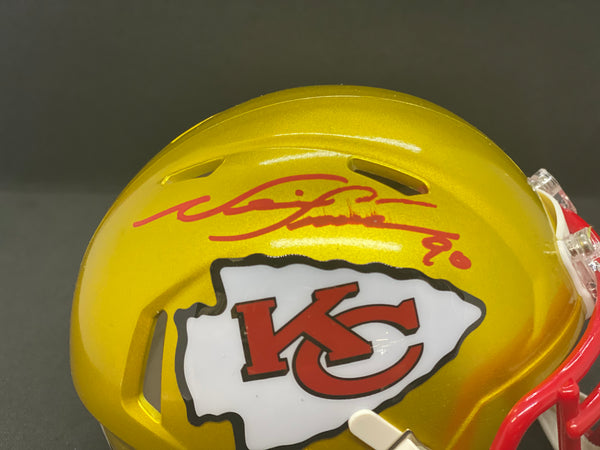 Kansas City Chiefs NEIL SMITH Signed Chiefs FLASH Mini Speed Replica Helmet - BECKETT