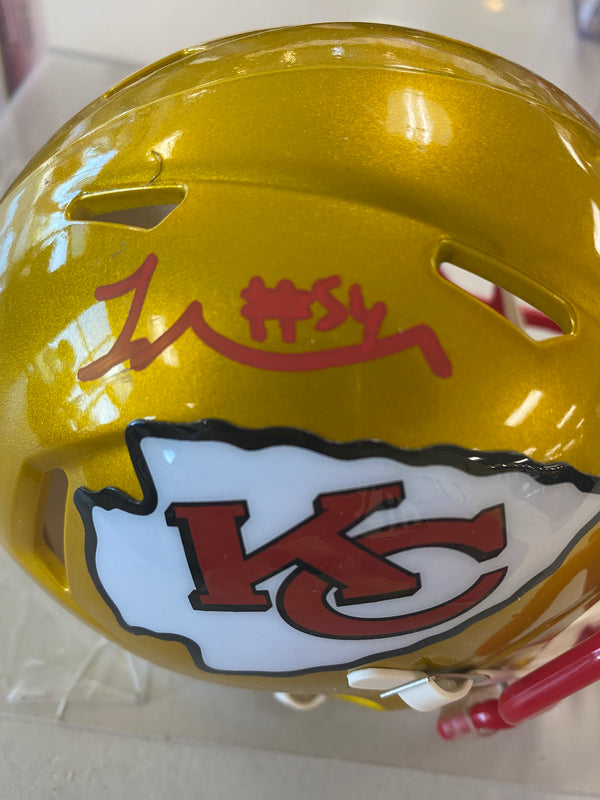 Kansas City Chiefs Leo Chenal Signed Chiefs FLASH Mini Speed Replica Helmet - JSA