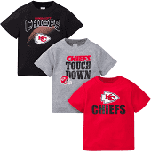 3-Pack Baby & Toddler Boys Chiefs Short Sleeve Shirts by Gerber